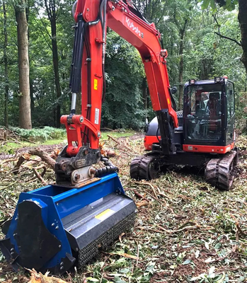 5Q355/NM400/HARDOX450 के साथ फ्लेल कटर के साथ 5 टन खुदाई मशीन