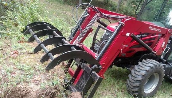 भूमि सफाई के लिए Huitong Excavator Rake Attachment, 3 टन मिनी डिगर, रूट ग्रिप