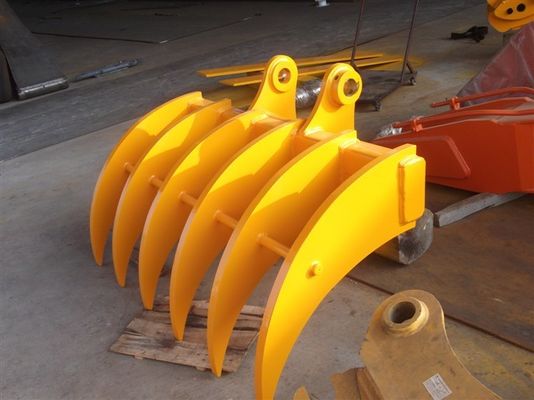 भूमि सफाई के लिए Huitong Excavator Rake Attachment, 3 टन मिनी डिगर, रूट ग्रिप
