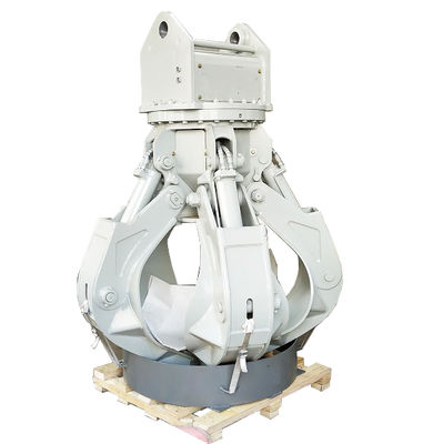 37-46 टन उत्खनन के लिए हुइटोंग अनुकूलित उत्खनन नारंगी पील ग्रैब, स्क्रैप/अपशिष्ट हैंडलिंग गियर, सीई प्रमाणित