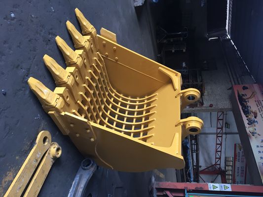 कस्टम उत्खनन कंकाल बाल्टी 31-35 टन उत्खनन 1.5m3 PC350 EX350 डिगर रॉक स्क्रीनिंग कार्य के लिए