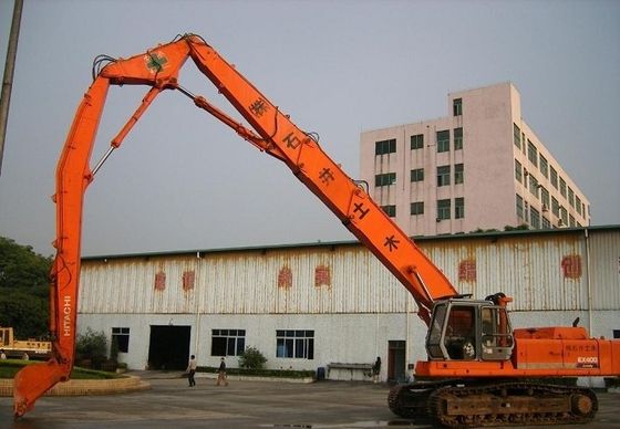खुदाई करने वाला बूम वोल्वो 300 लांग बूम खुदाई करने वाले मलबे को हटा रहा है