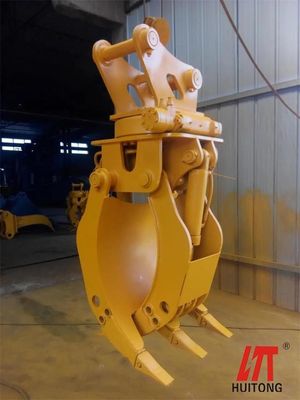 Q355B लकड़ी / पेड़ / चट्टान पकड़ने के लिए उत्खनन घुमावदार ग्रिप