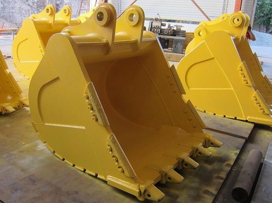 शक्ति पीला/काला खुदाई पत्थर बाल्टी Q355 NM400 Hardox400 280-4300kg अनुकूलित