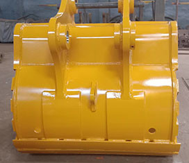 शक्ति पीला/काला खुदाई पत्थर बाल्टी Q355 NM400 Hardox400 280-4300kg अनुकूलित