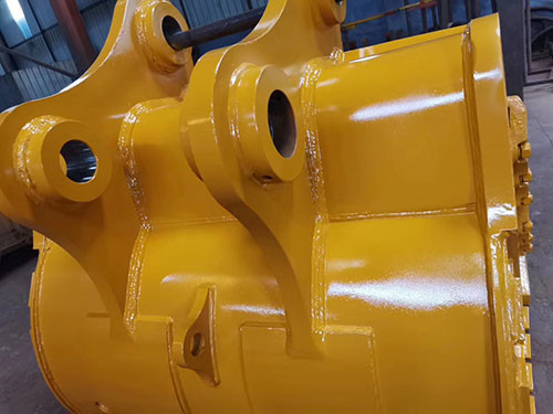 शक्ति पीला/काला खुदाई पत्थर बाल्टी Q355 NM400 Hardox400 280-4300kg अनुकूलित
