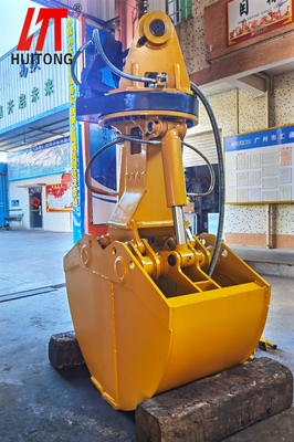 HUITONG उच्च गुणवत्ता वाले क्लैंप शेल बाल्टी घुमावदार हाइड्रोलिक क्लैंप शेल बाल्टी 5 10 20 30 45 टन खुदाई के लिए