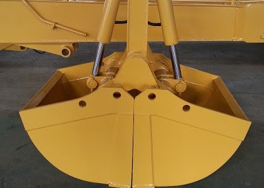 Q345B NM400 हाइड्रोलिक बैकहो क्लैमशेल बाल्टी 6M3 क्षमता: