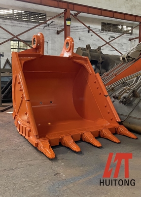 धारदार दांतों के साथ उत्खनन बाल्टी स्थायित्व Q355B NM400 Hardox500 0.25-4.3cbm क्षमता