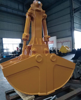 Q345B NM400 हाइड्रोलिक बैकहो क्लैमशेल बाल्टी 6M3 क्षमता:
