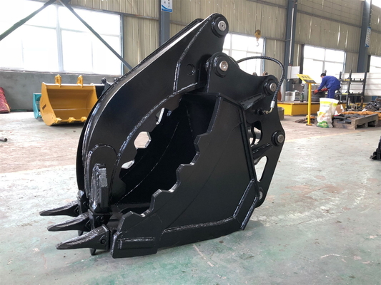 हाइड्रोलिक थंब बकेट खुदाई 3-100 टन पकड़ क्षमता Q355B हार्डॉक्स450 लकड़ी Grabber