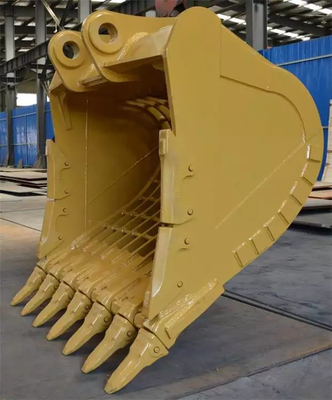 पीला काला खुदाई मशीन कंकाल बाल्टी CAT320 CAT315 CAT70 के लिए 2.8 घन मीटर