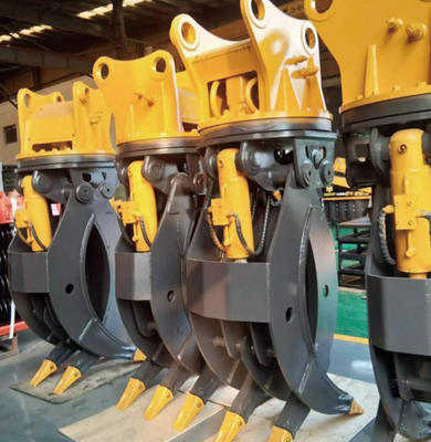 Q355B/NM400/HARDOX450 खुदाई मशीन 3609 टन के लिए घुमावदार हाइड्रोलिक प्रकार के लॉग ग्रिपल CAT310 उच्च दक्षता लकड़ी ग्रिपल