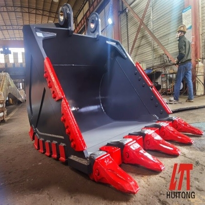 HUITONG कस्टमाइज्ड डिगर एचडी बाल्टी भारी शुल्क बाल्टी खुदाई मशीन CAT320 EX120 के लिए प्रबलित रॉक बाल्टी