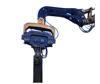 25 टन खुदाई मशीन निर्माण मशीनरी संलग्नक Vibro Piling Hammer with 2.5M Vice Arm for Excavator उच्च दक्षता गर्म बिक्री उत्पाद