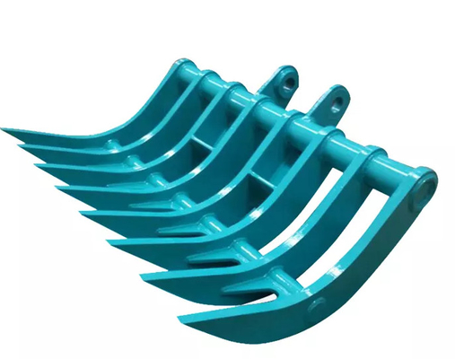 Standard Shape Steel Excavator Brush Rake with Sharp Tines for Efficient Excavation Operations