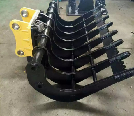 Standard Shape Steel Excavator Brush Rake with Sharp Tines for Efficient Excavation Operations