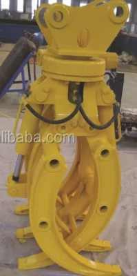 Q355B/NM400/HARDOX450 खुदाई मशीन 3609 टन के लिए घुमावदार हाइड्रोलिक प्रकार के लॉग ग्रिपल CAT310 उच्च दक्षता लकड़ी ग्रिपल