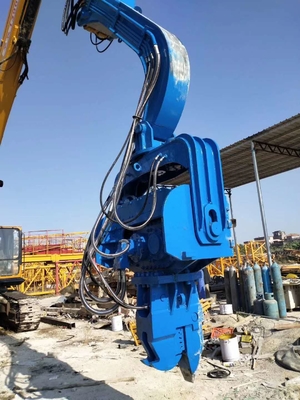 25 टन खुदाई मशीन निर्माण मशीनरी संलग्नक Vibro Piling Hammer with 2.5M Vice Arm for Excavator उच्च दक्षता गर्म बिक्री उत्पाद